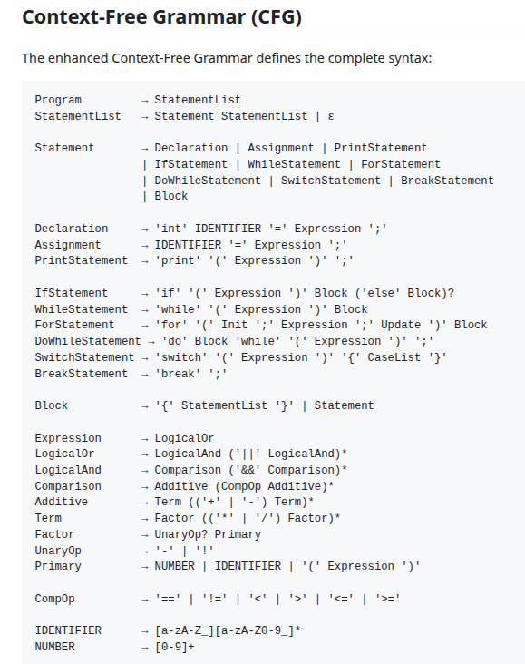 C Compiler with Control Flow